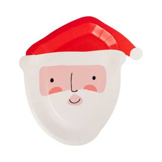 HOH1340 - Red and Pink Santa Shaped Paper Plates