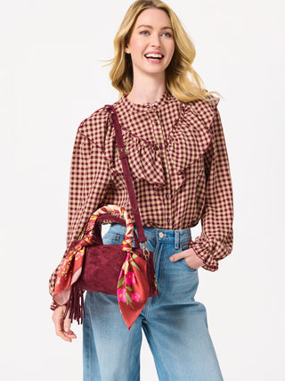 Kylie Mini Bowler Bag - Wine