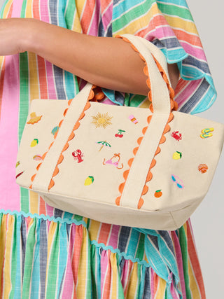 Summer Icons Mini Tote - Natural