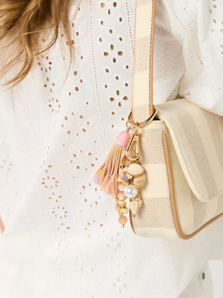 Ocean Bag Charm/Key Ring - Tan
