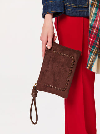 Paige Wristlet/Zip Pouch - Chocolate