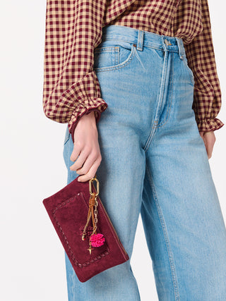 Paige Wristlet/Zip Pouch - Wine