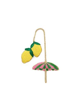 Beaded Bag Charm - Lemon Umbrella