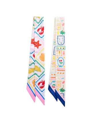 Twilly Scarf Coral Cherries