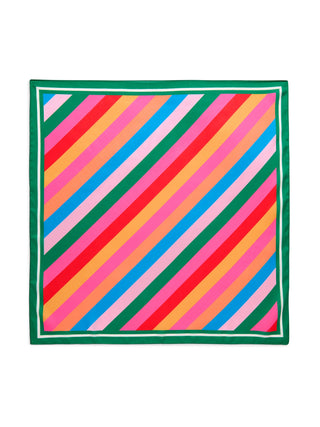 Festive Stripe Square Scarf - Multi
