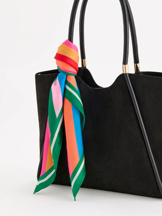 Festive Stripe Square Scarf - Multi