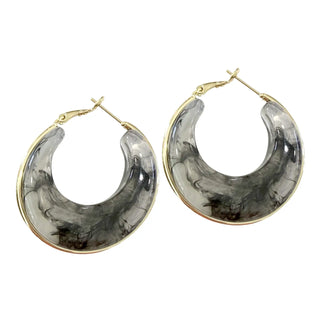 Kansas Hoop Earrings - Charcoal