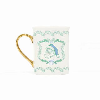 Gold Handle Mug Yuletide Santa