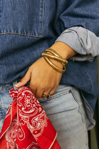 Triple Stack Bracelets - Gold