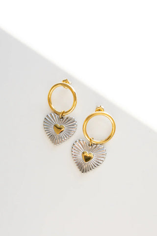 Mixed Feelings Heart Earring