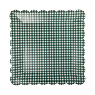 CCH1342 - Red and Green Gingham 10" Paper Dinner Plates