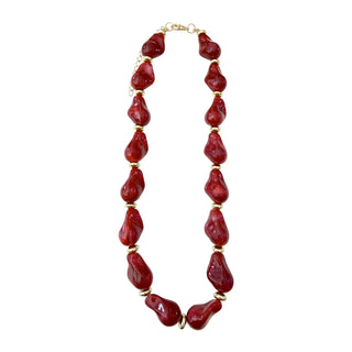 Jazz Chunky Necklace - Red