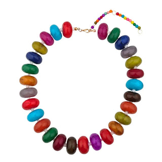 Bailey Beaded Necklace - Dark Multi