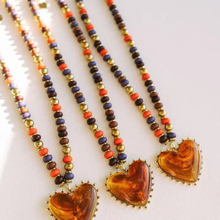 Amber Beaded Necklace
