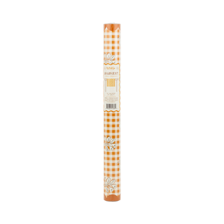 HRV1320 - Rust Gingham Block Print Paper Table Runner
