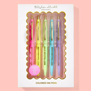 Best Teacher Ever: Pen Set (5)