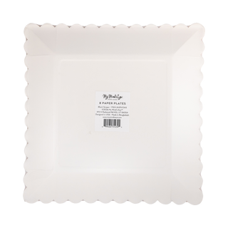 HPH1343 - Black and Cream Stripes Scalloped 10" Plate