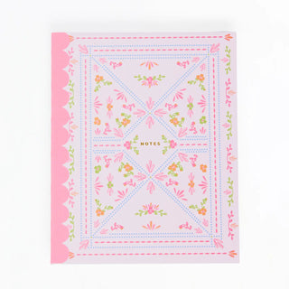 Scallop Notebook - Floral Stitch