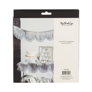 NYE1302 - Silver Mylar Fringe Double Banner
