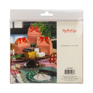 CCH1307 - Red Gingham Christmas Gable Treat Boxes