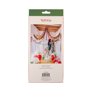 HOH1315 - Red, Pink and Green 20ft Christmas Paper Chains
