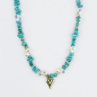 Treasure Jewels: Hidden Treasure Gemstone Necklace - Turquoise