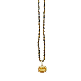 Bella Beaded Necklace - Brown