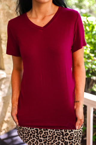 Basic Tee - Burgundy