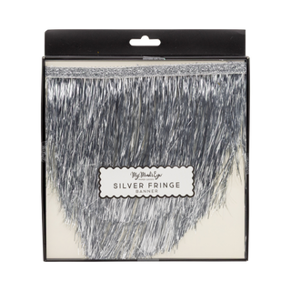 NYE1302 - Silver Mylar Fringe Double Banner