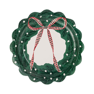 CCH1340 - Wreath Shaped Christmas Paper Salad Plates