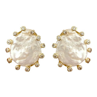 Monet Pearl Earrings - Clear