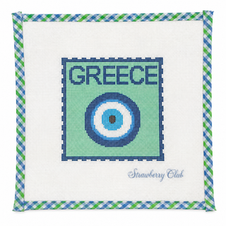 Greece Stamp Canvas