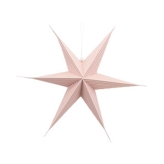 BEC1305 - Red and Cream Hanging Christmas Star Set