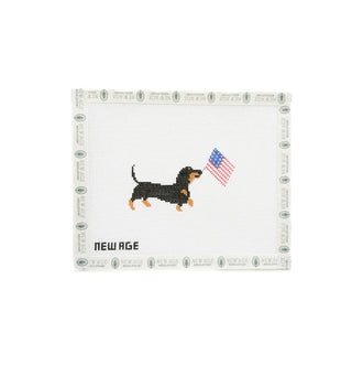 Patriotic Dachshund Needlepoint Canvas
