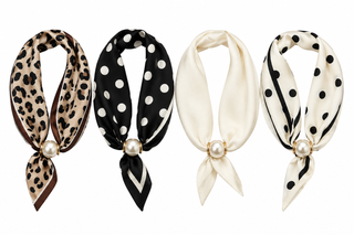 Pearl Silk Scarf Necklaces