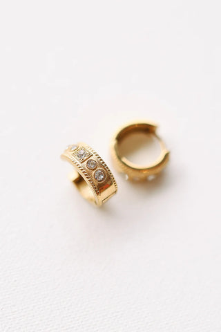 Emily Crystal Hoop Earrings