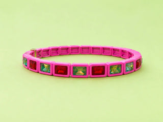 Sophie Pink + Green Bracelet