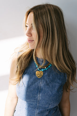 Lucky In Love Stone Necklace - Turquoise