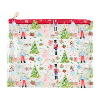 Nutcracker Print PVC Project Bag