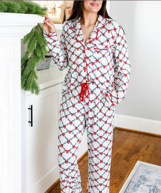 Charlotte Lattice Garland Pajama Set