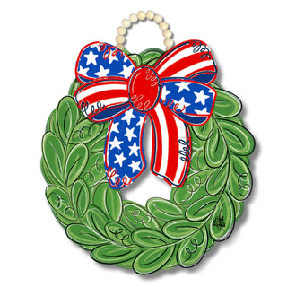 Dk Designs: Patriotic Bow Wreath Door Hanger