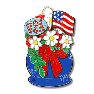 Dk Designs: USA Flower Pot Door Hanger