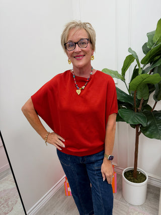 All Day Scuba Top - Crimson Red