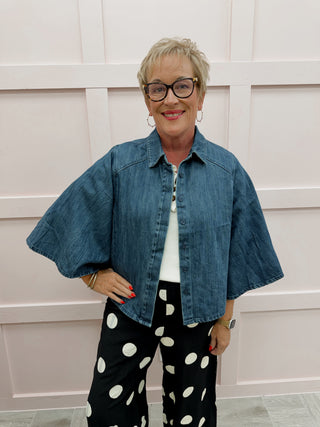 Denim Kimono Top