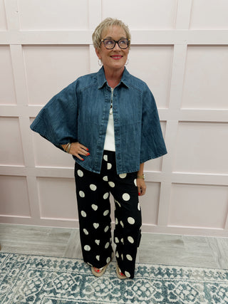 Denim Kimono Top