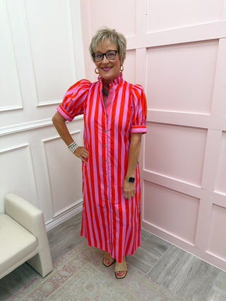 Classy Lady Dress - Pink