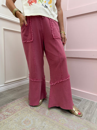 Willa Raspberry Wide Leg Pant