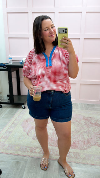 Liberty Belle Gingham Top