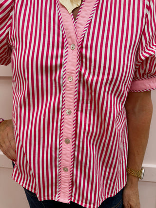 On The Bright Side Top - Hot Pink