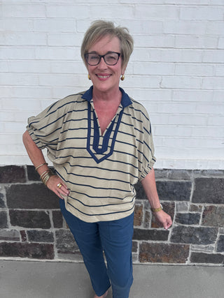 Effortless Lines Top - Taupe